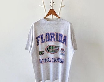 Vintage 90s University Florida Gators T-Shirt Retro NCAA College Sports Graphic Fan Tee Apparel
