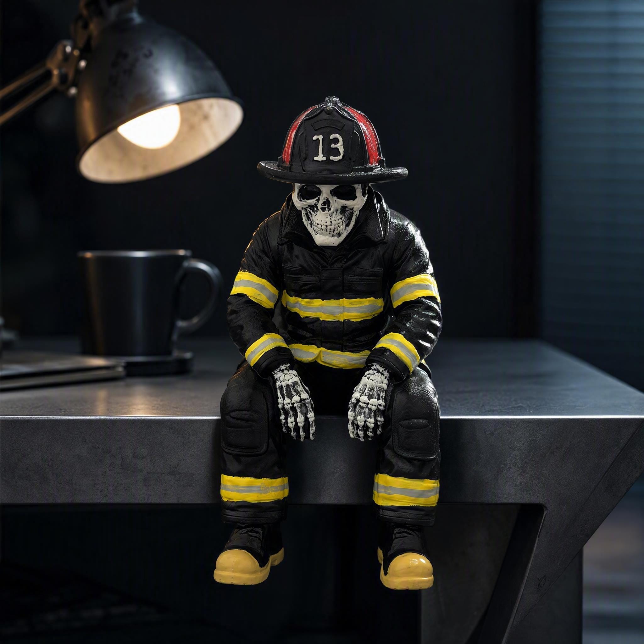 Firefighter Figurine - Etsy