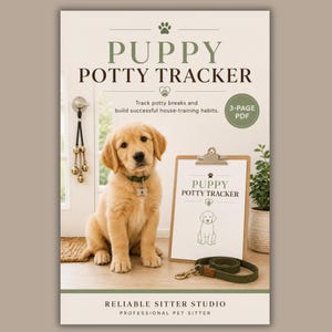 Dog Potty Training Chart, Puppy Potty Tracker & Schedule, Housebreaking Log (PDF)