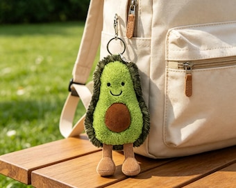 Llavero de aguacate Jellycat, peluche suave, accesorio para bolso, regalo