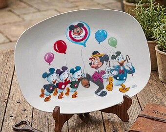 Mickey Mouse and Friend Platter, Mickey and Minnie Mouse Plastic Platter, Gift for Friend, Disney Fans