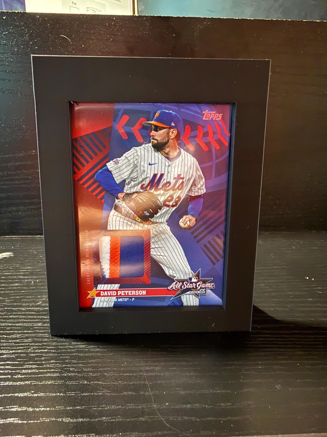 3D Printed Baseball Card Display Frame Shadow Box Black Floating Stand ...
