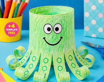 Printable Octopus Craft Template | Kids Ocean Animal Paper Activity (PDF Download)