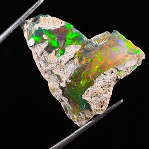 Exclusive Rare Ethiopian Black Opal Rough - Multi Flashy Fire Play Loose For Making Jewelry 14.85 Ct 26X22X9 MM AA-69