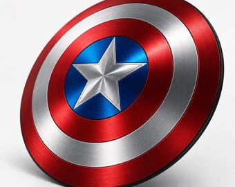 30-inch Captain America Shield-replica – handgemaakt metalen wanddecor, op Marvel geïnspireerd schild, cosplay prop, superheld verzamelcadeau, woondecoratie.