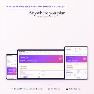 Interactive Wedding Planner App | Budget, Guest List, Seating Chart, Vendor Manager, To Do | Digital HTML Download image 8