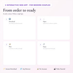 Interactive Wedding Planner App | Budget, Guest List, Seating Chart, Vendor Manager, To Do | Digital HTML Download image 9
