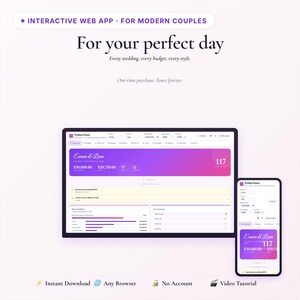 Interactive Wedding Planner App | Budget, Guest List, Seating Chart, Vendor Manager, To Do | Digital HTML Download image 10
