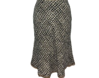 vintage PRADA tweed skirt / wool blend / tailored skirt / women's vintage skirt / tag size 42