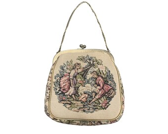 vintage 1960’s needlepoint purse / Julius Resnick Miami / 60’s tapestry handbag