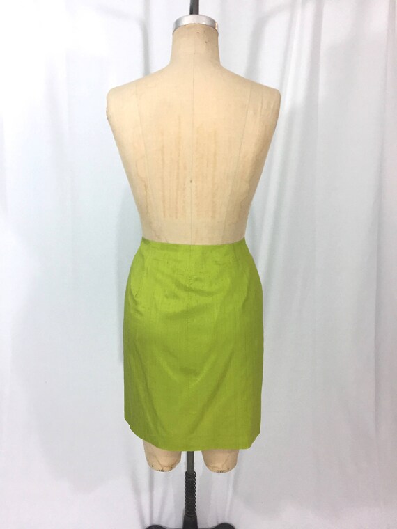 vintage 1980's NORMA KAMALI silk pencil skirt / 8… - image 4