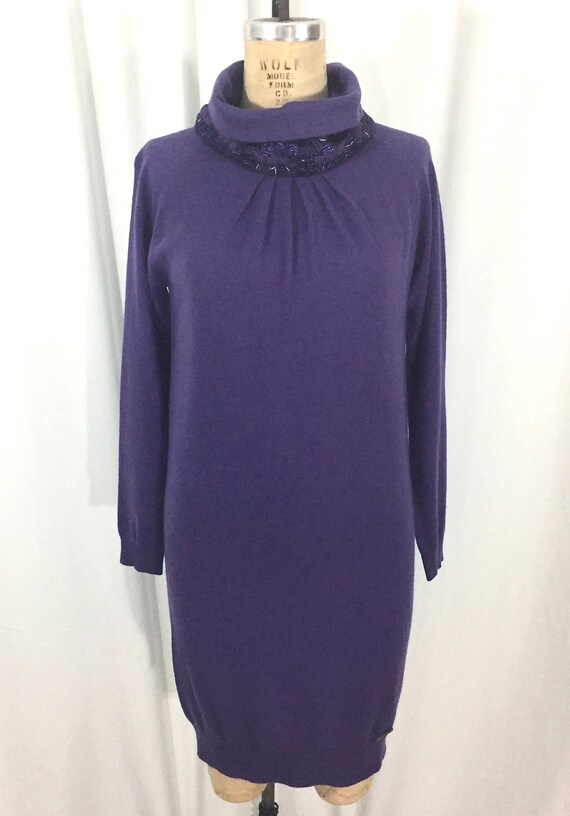 Vintage 1990's GALLIANO Beaded Sweater Dress / 90's Purple Wool Cashmere Knit Dress / Women's Vintage Dress / Tag Size Xxs - Etsy Vintage 1990's GALLIANO Beaded Sweater Dress / 90's Purple Wool Cashmere Knit Dress / Women's Vintage Dress / Tag Size Xxs - Etsy