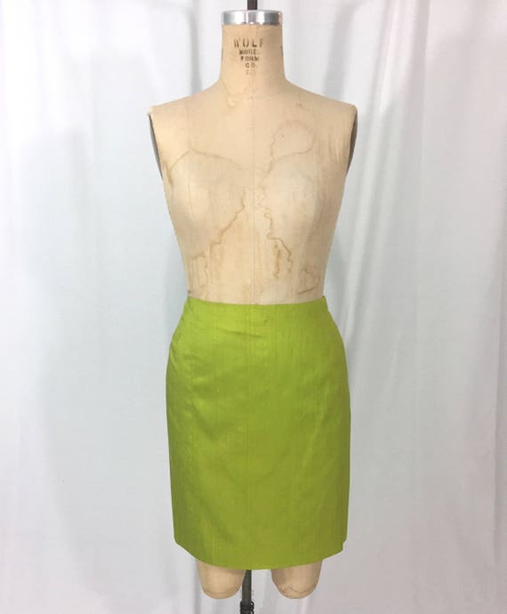 vintage 1980's NORMA KAMALI silk pencil skirt / 8… - image 2