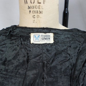 vintage 1960's black sequin vest / Franklin Simon New York / 60s zip-up embellished top / women's vintage vest / size medium image 5