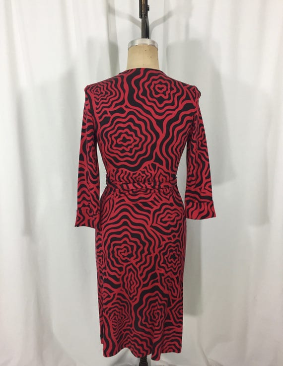 vintage 1990's DIANE von FURSTENBERG floral wrap … - image 5