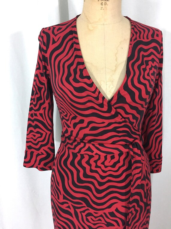 vintage 1990's DIANE von FURSTENBERG floral wrap … - image 3