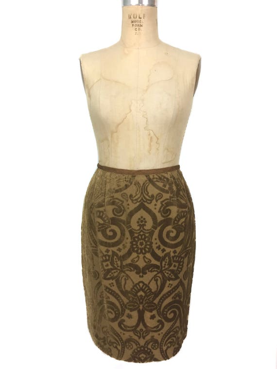 vintage 1990's EMANUEL UNGARO damask pencil skirt