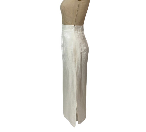 vintage 1990’s KARL LAGERFELD ivory skirt / 90’s … - image 3