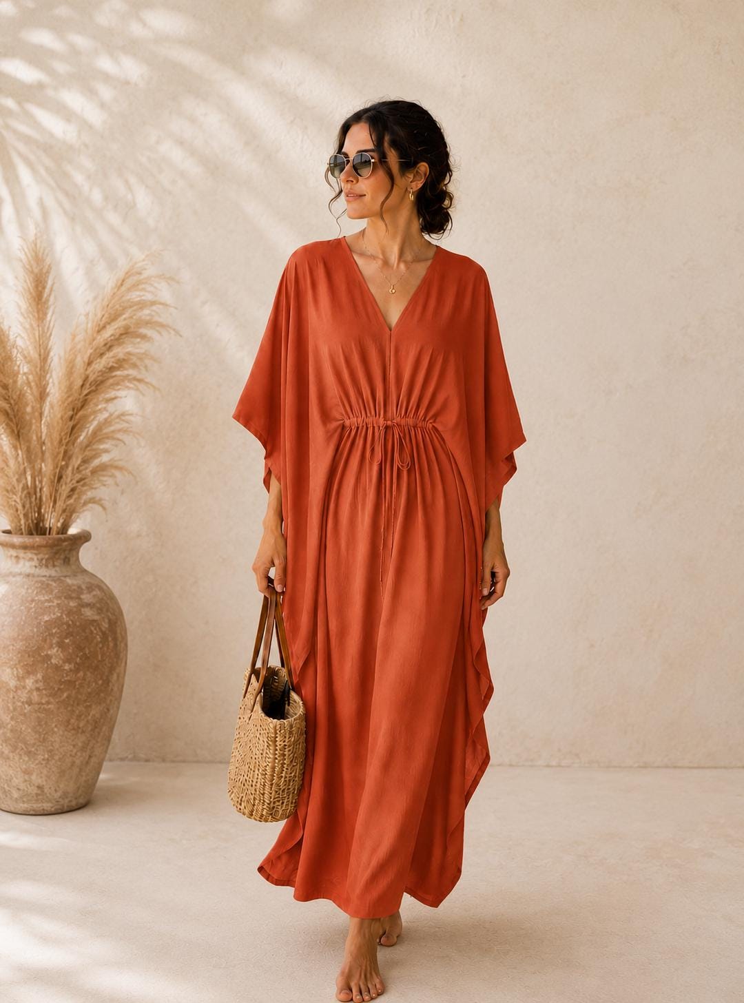 burnt orange wedding guest dress plus size Plus Size Burnt Orange Dress For Wedding