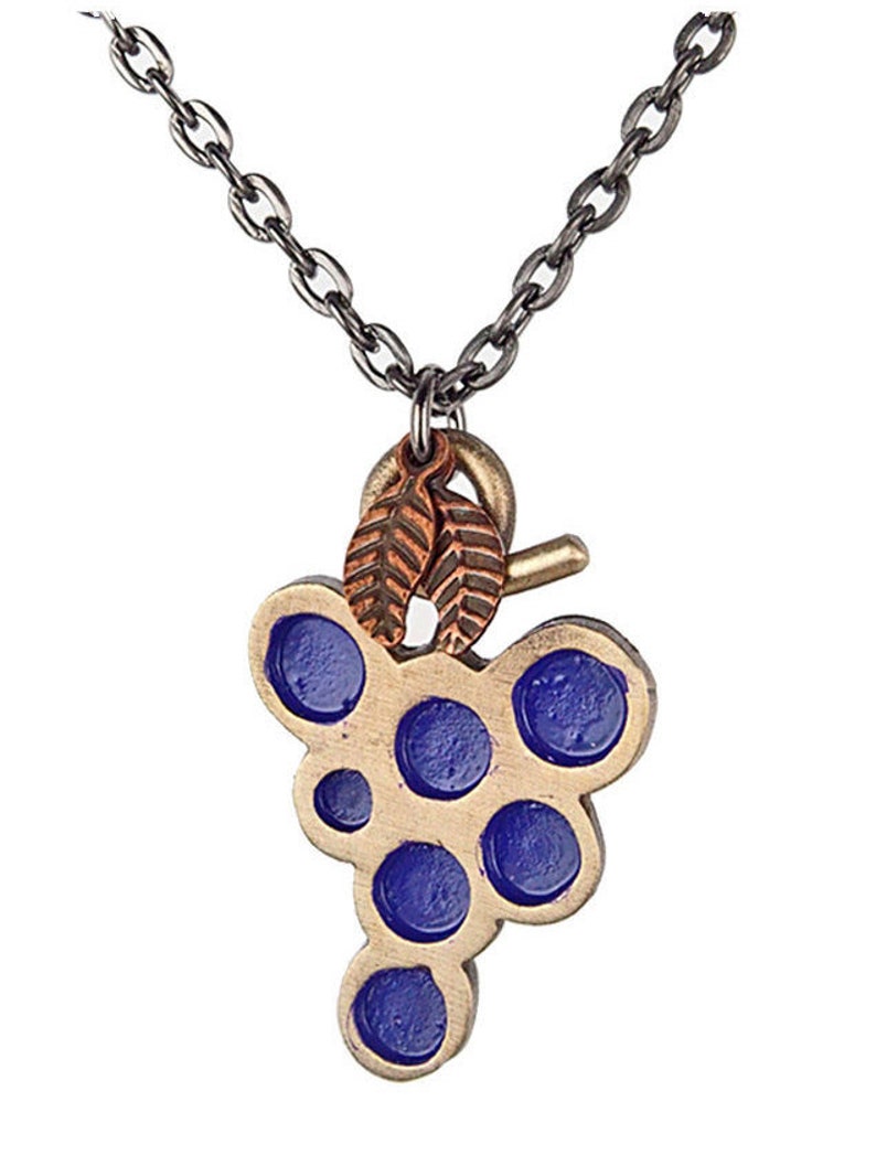 Lil' SCRATCH Grape Charm Necklace in Bronze image 1