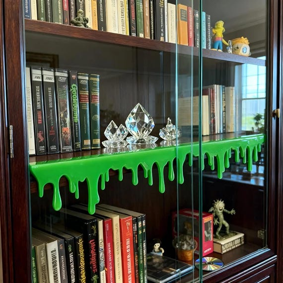 Bloody Slime Bookshelf Decor, Gothic Booknook Shelf Insert, Horror Movie Fan Gift, 3D Printed Creepy Monster Statue, Home Decoration