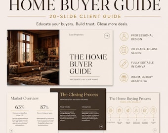 Home Einkaufsführer Canva | Realtor Marketing Käufer Präsentation | Makler Template