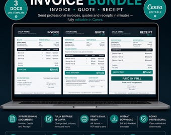 Freelancer Rechnungsvorlage Canva