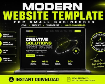 Bold Business Landing Page Html-Vorlage | Shopify WordPress Website Theme | Bearbeitbare Seite