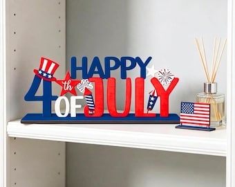 Handmade Patriotic Welcome Sign _ Rustic Americana Porch Decor _ 4th of july