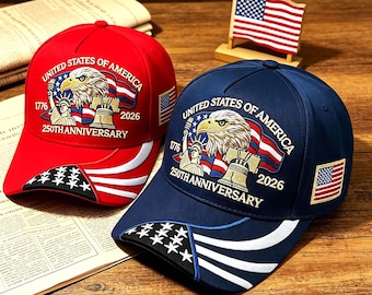 Handmade Embroidered 1776 Trucker Hat _ USA 250th Anniversary Hat _ 4th of July