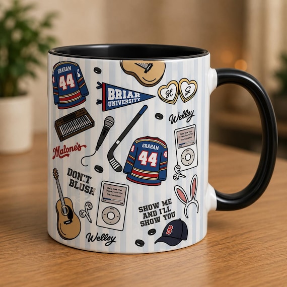 Briar University Hockey Mug, Graham 44 Coffee Mug, Off Campus Bookish Gift, Hockey Romance Reader Mug, Briar U Fan Cup