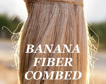 Natural Banana Handmade Fiber for Spinning & Weaving Ecofreindly vegan Plant Fiber