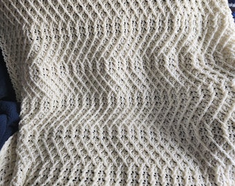 Crochet Afghan Textured Cable Blanket Throw