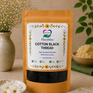 Hilo negro de algodón para protección contra el mal de ojo/ kala Dhaga suave, fuerte y duradero/hilo contra el mal de ojo para hombres, mujeres y niños (hilo taweez negro)
