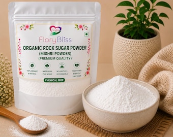 Biologisch steensuikerpoeder (Mishri-poeder) – pure, natuurlijke zoetstof, geen conserveermiddelen