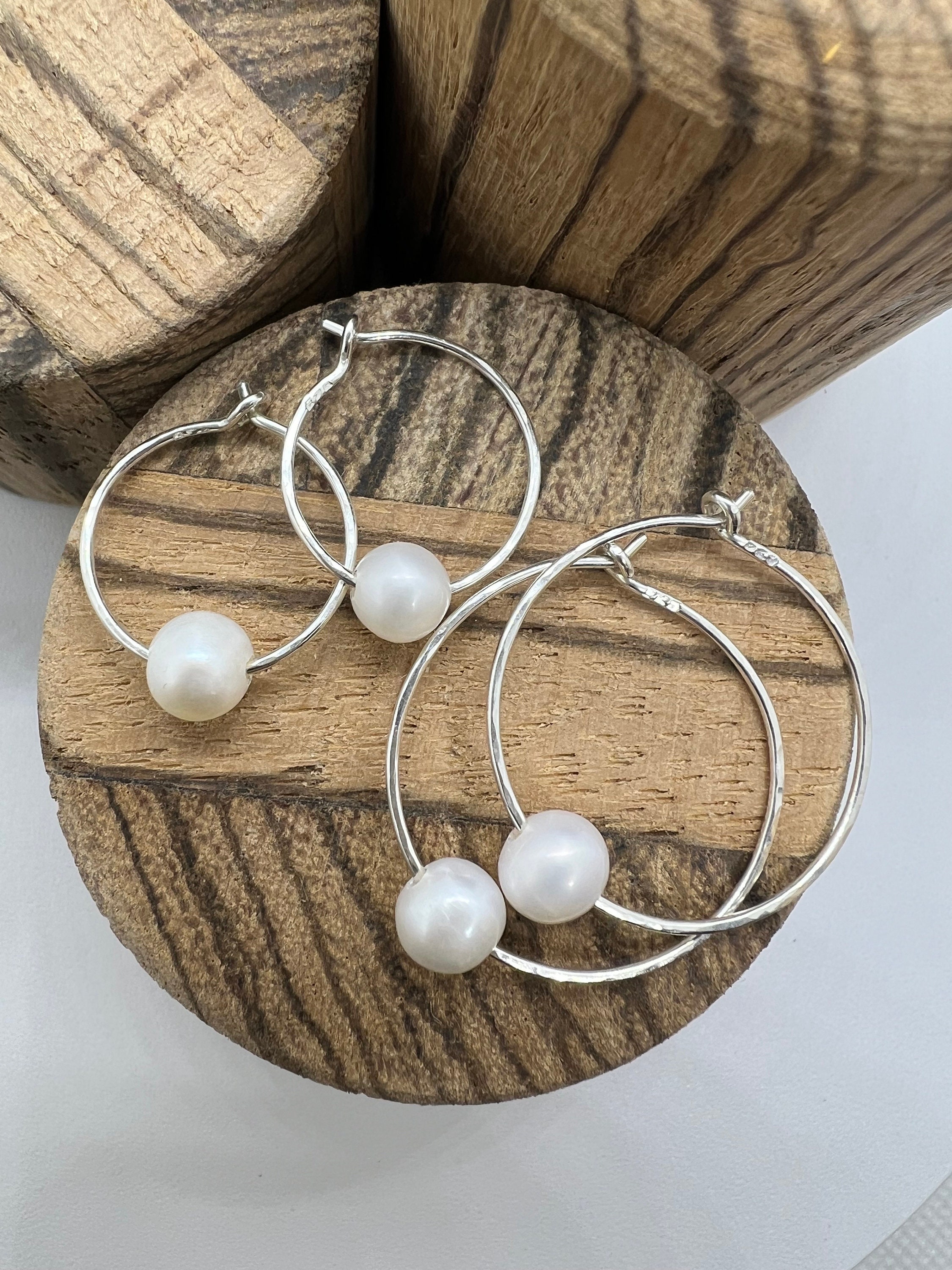 Hoop Pearl Earrings