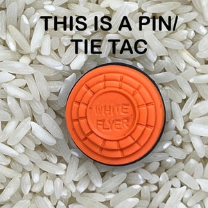 Trap, Skeet, Sporting Clays, Clay Pigeon Target Shotgun Tie TAC Stick Pin Lapel Pin "White Flyer®" Orange Clay Target polymer clay 230