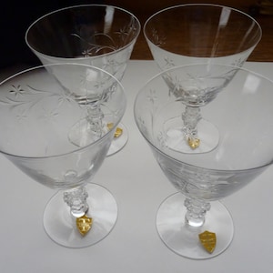 vintage Tiffin-Franciscan Starlight   water glasses set of 4 with original stickers