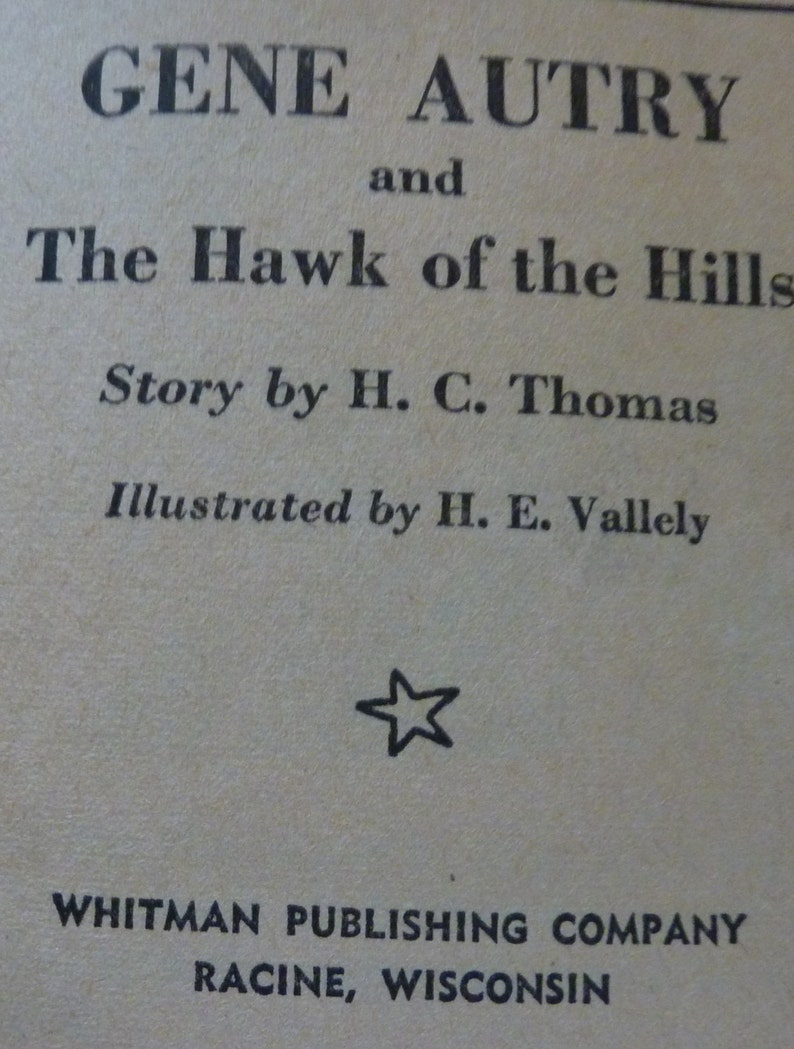 vintage gene autrey 1942 book the hawk of the hills image 4