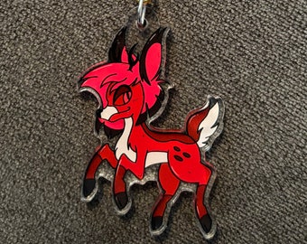 Hazbin Hotel Alastor Deer Acrylic Charm