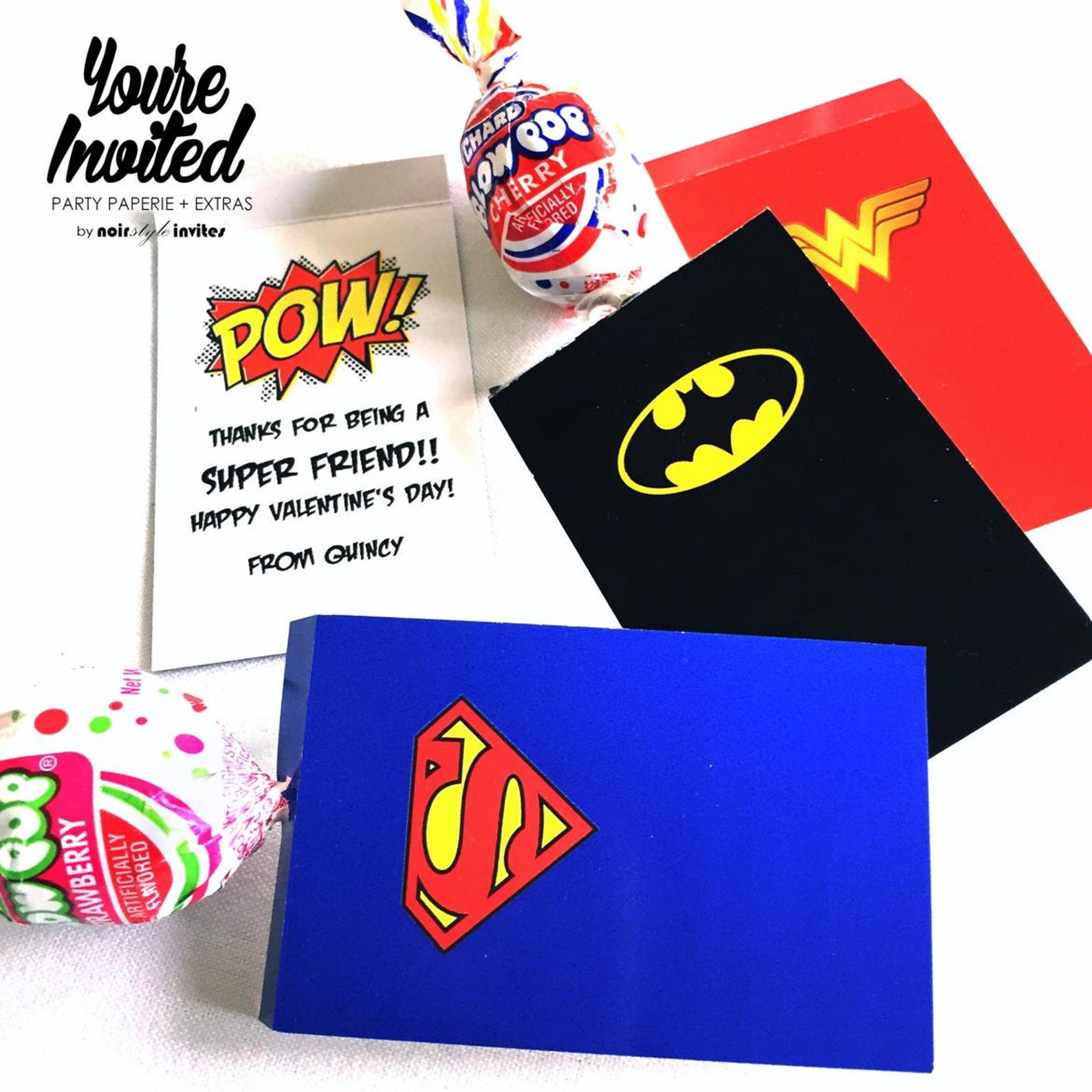 Superhero Valentine Printable Etsy