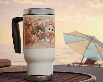 Kittens with Bows Travel Mug | Stainless Steel 14oz