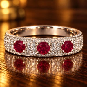 Bague en or blanc 18 carats sertie d'un rubis naturel et de diamants | Taille ronde, 1,60 carat | Certifiée IGL