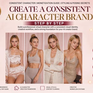 Midjourney Character Guide AI Creator Workflow Photorealistic Brand System Digital PDF