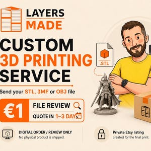 Custom 3D Printing Service | Print on Demand from STL / 3MF File | PLA, PETG & Other Materials