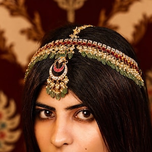 Handmade Kundan Sheeshphool Headpiece | Traditional Indian Bridal Hair Accessory