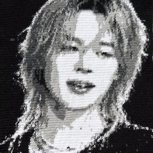 Jimin från BTS Virkat Tapestrymönster - Stort Digitalt Diagram
