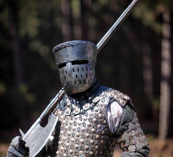 Handcrafted Brass Crusader Helm, Medieval Knight Desk Toy, Renaissance Prop