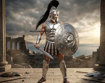 Handcrafted Steel Spartan Warrior Armor Set – Muscle Cuirass, Helmet, Shield, LARP Gear