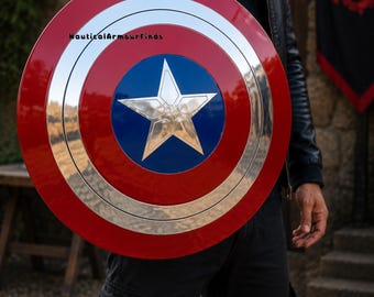 Replica van het metalen sterrenschild geïnspireerd op Captain America | Cosplay filmrekwisiet, wanddecoratie